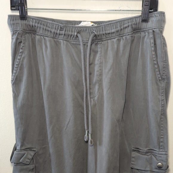 C&C California Cargo Pants Gray Utility Drawstring Women's Size L - Picture 3 of 8